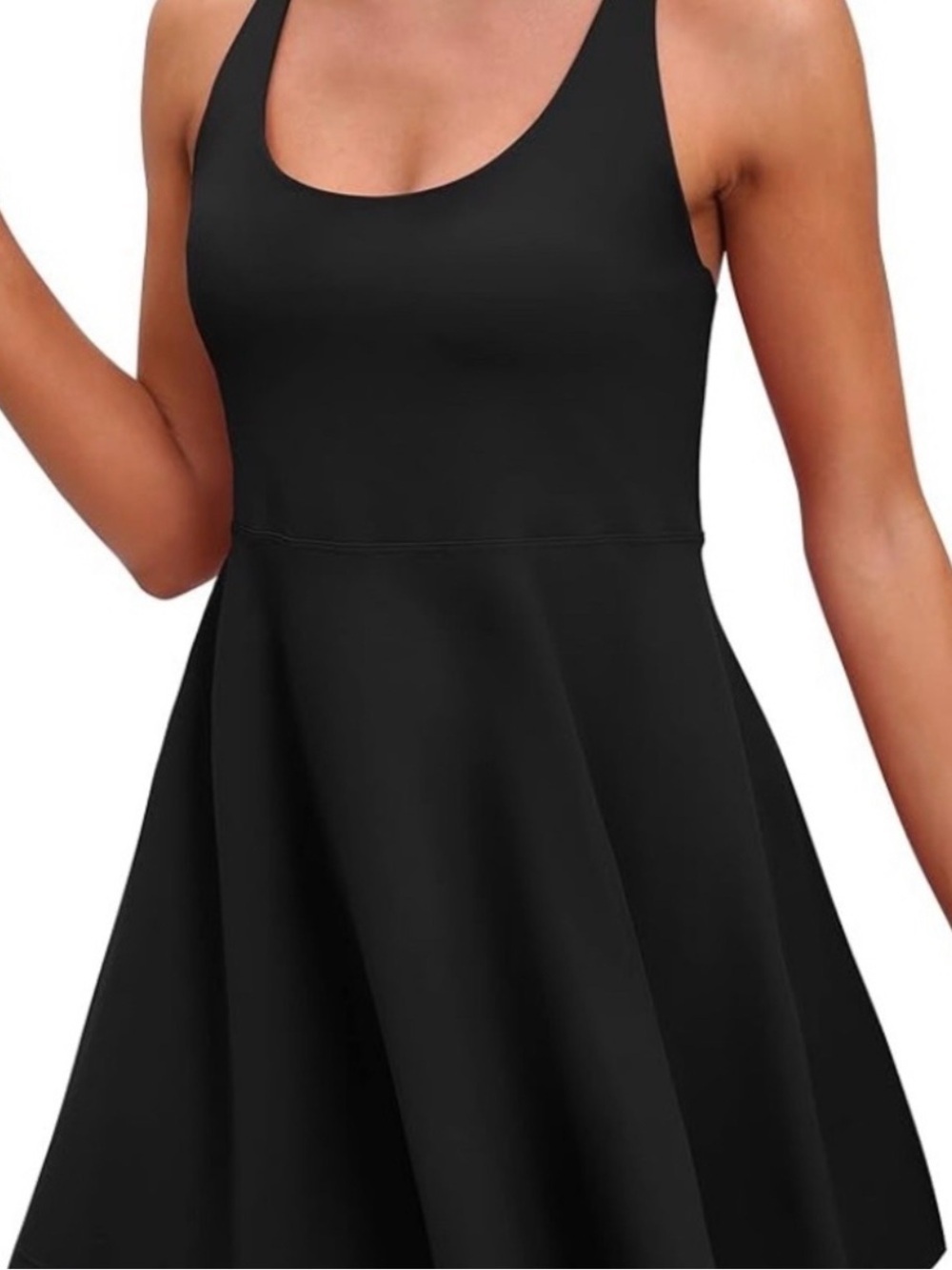 IUGA Tennis Dress Medium Black Built In Shorts Athletic Exercise Golf EUC